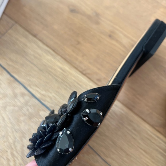 Marc Jacobs black embellished slippers slides flats size 39 (8US) - Picture 6 of 8